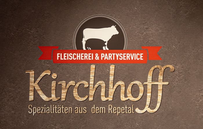 Kirchhoff-Logo auf Leinwand im Ladengesch&auml;ft